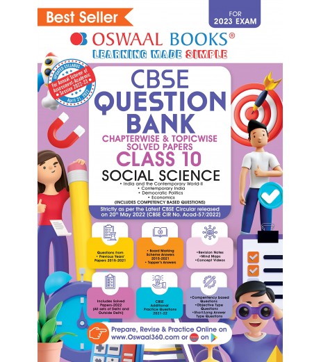 Oswaal CBSE Question Bank Class 10 Social Science | Latest Edition CBSE Class 10 - SchoolChamp.net